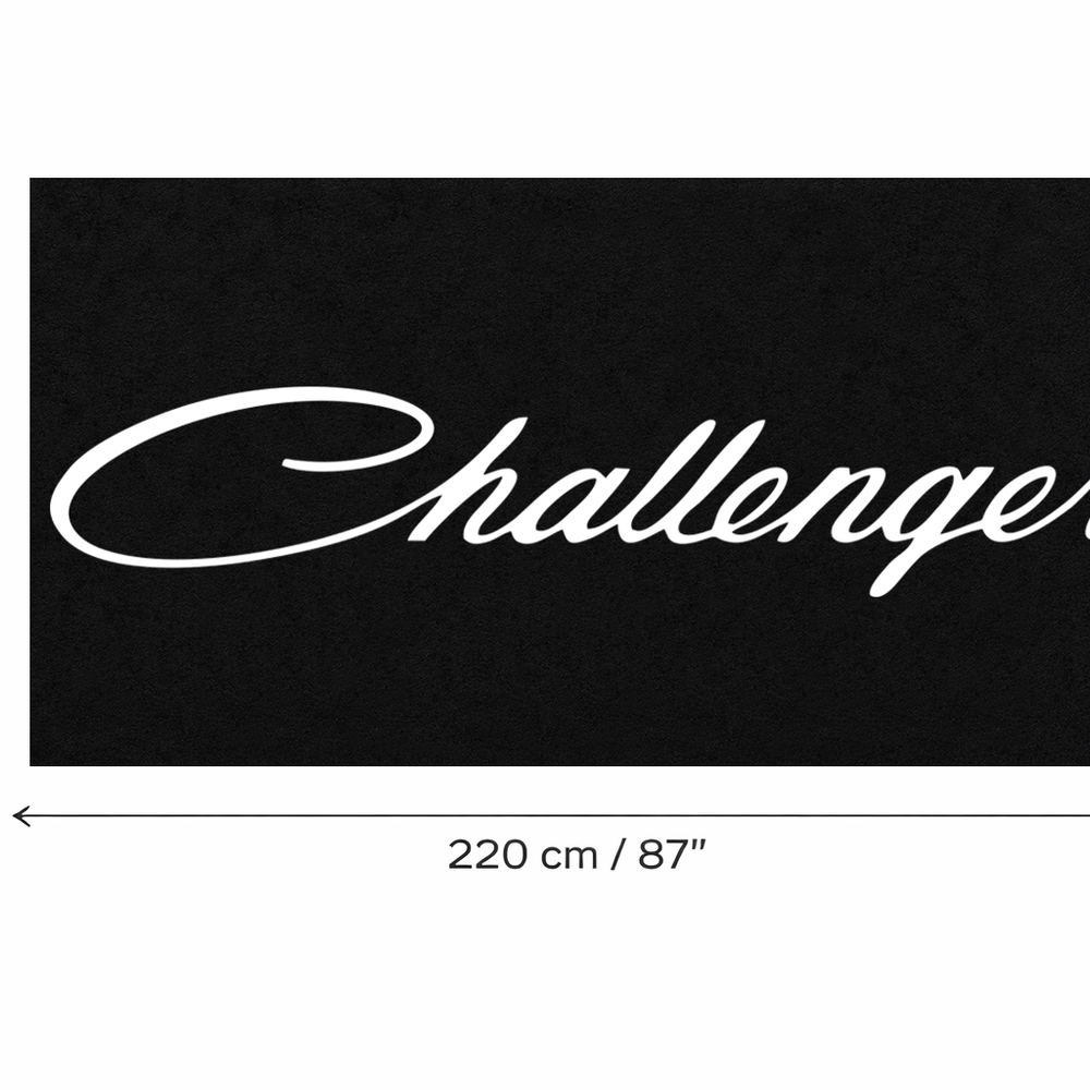 Dodge Challenger Luxury Logo Rug and Display Mat Garage, Home, Office, Showroom Floor Decor, 60x87 in / 150x220 cm