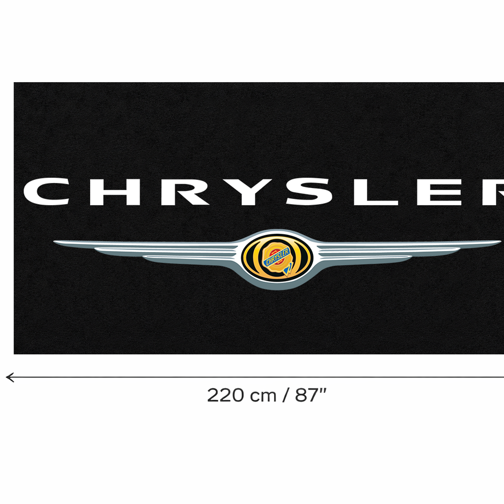 Chrysler Premium Luxury Logo Rug and Display Mat Garage, Home, Office, Showroom Floor Decor, 60x87 in / 150x220 cm