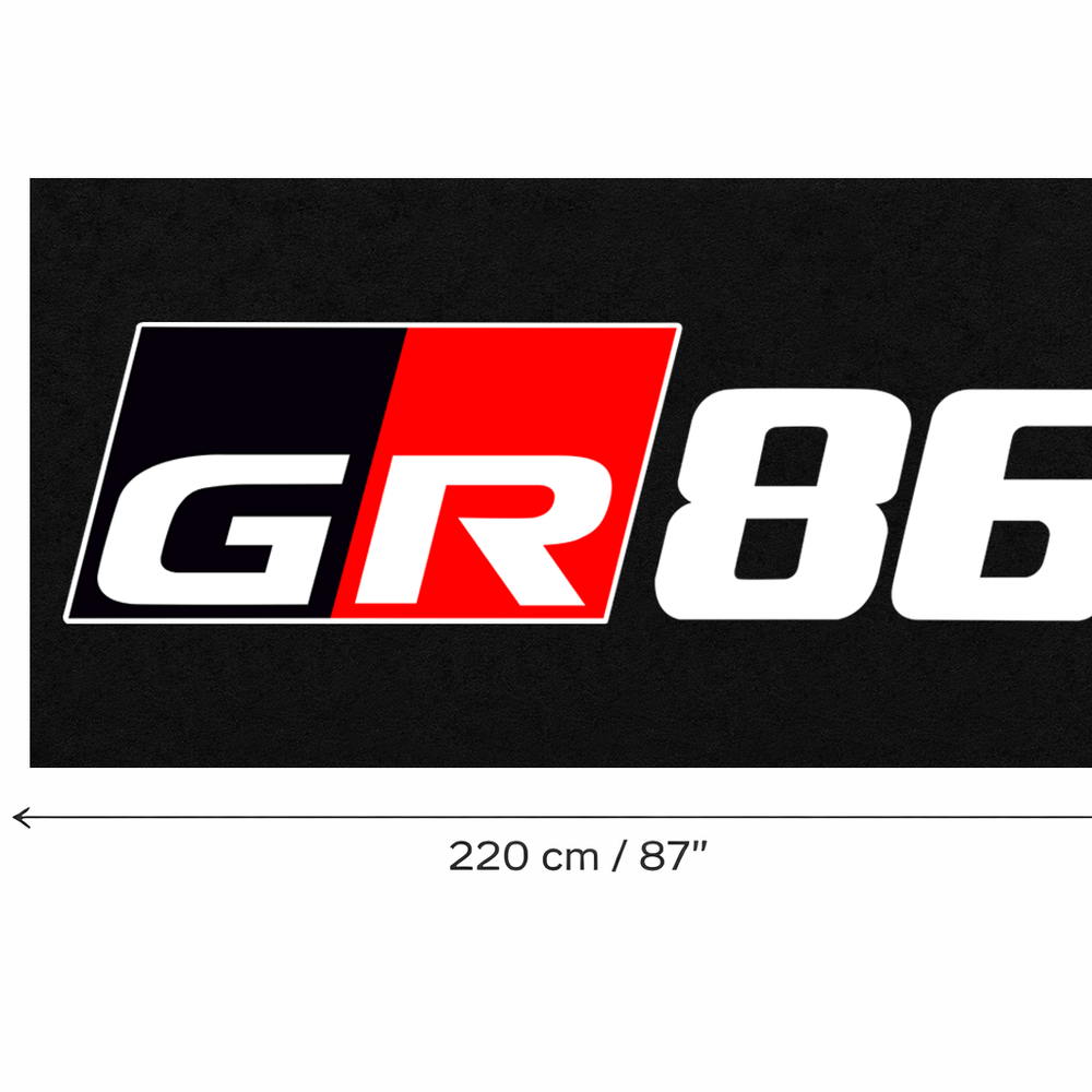 Toyota GR86 Luxury Logo Rug and Display Mat Garage, Home, Office, Showroom Floor Decor, 60x87 in / 150x220 cm