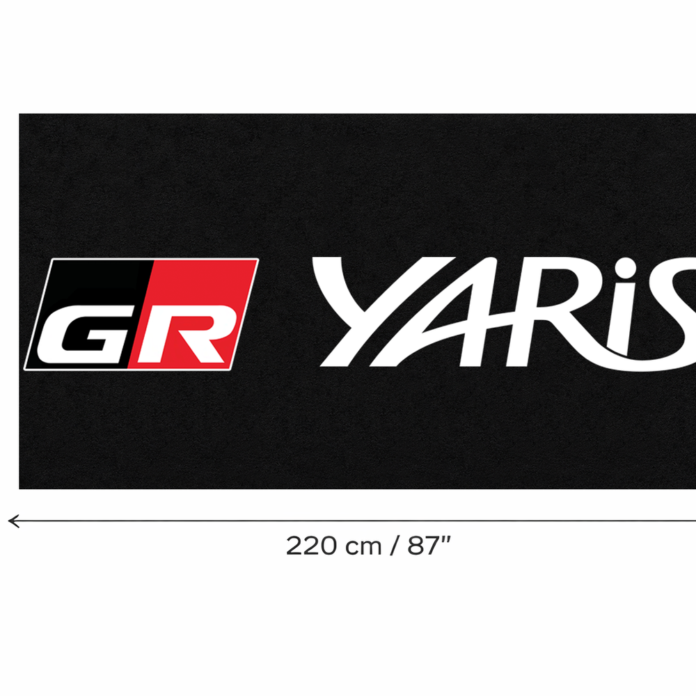 Toyota GR YARIS Luxury Logo Rug and Display Mat Garage, Home, Office, Showroom Floor Decor, 60x87 in / 150x220 cm
