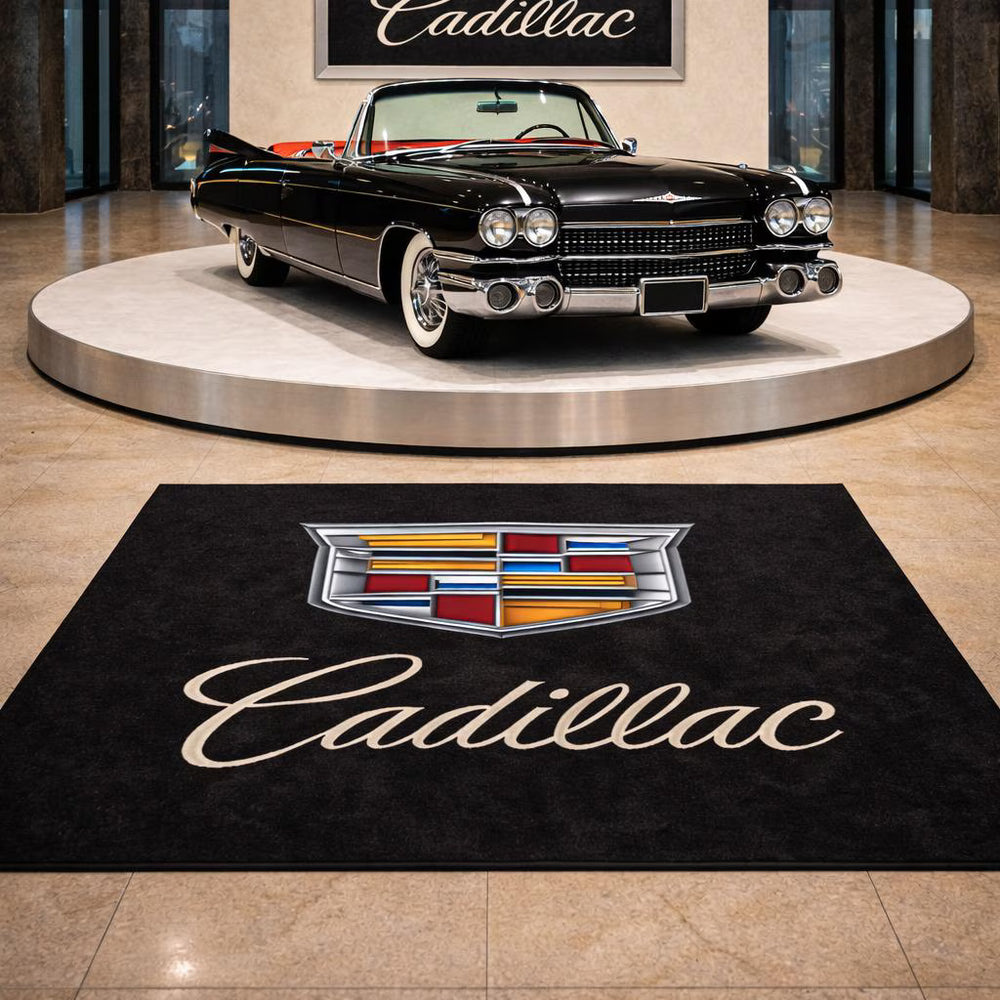 Cadillac Premium Luxury Logo Rug and Display Mat Garage, Home, Office, Showroom Floor Decor, 60x87 in / 150x220 cm