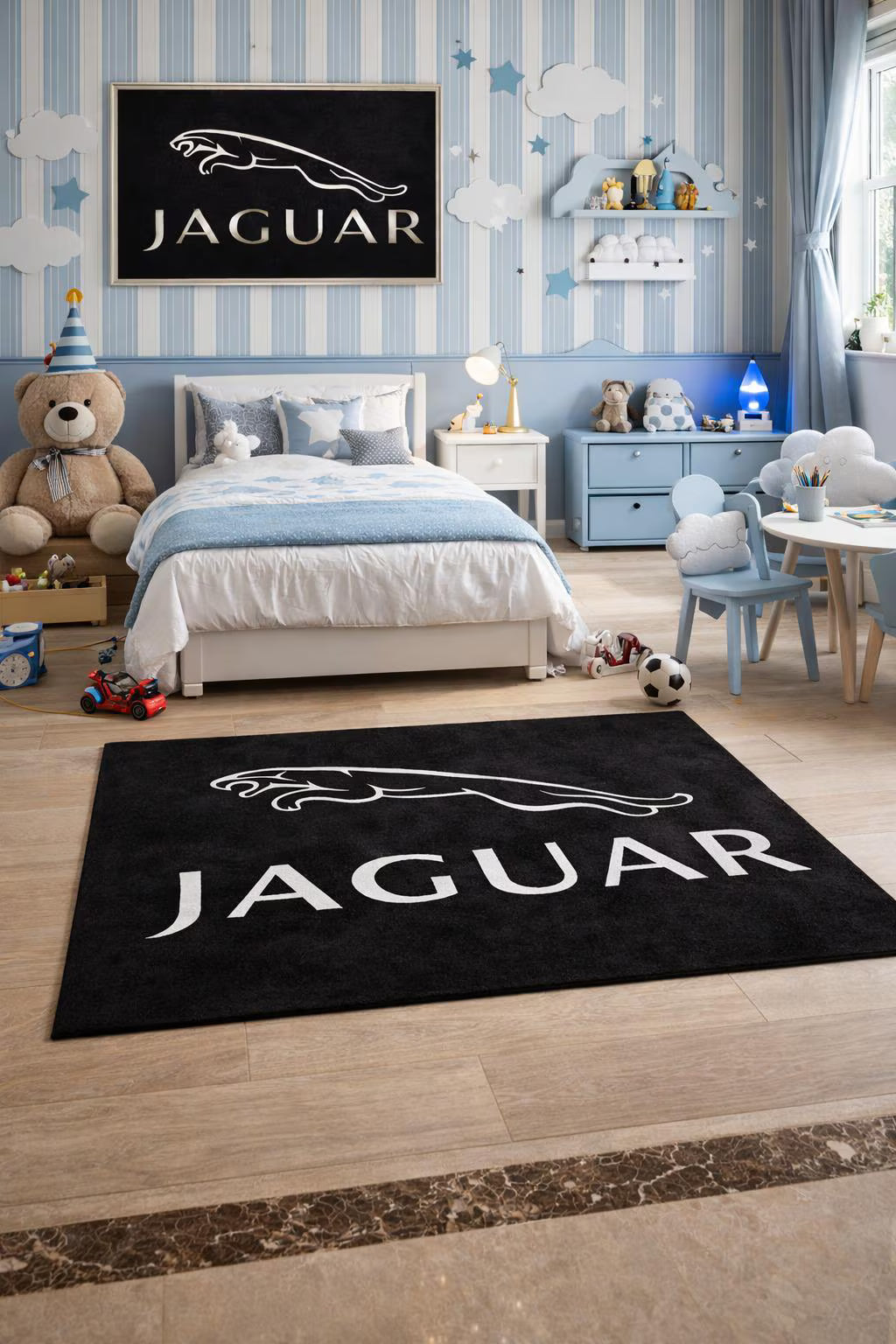 Jaguar Luxury Logo Rug and Display Mat Garage, Home, Office, Showroom Floor Decor, 60x87 in / 150x220 cm