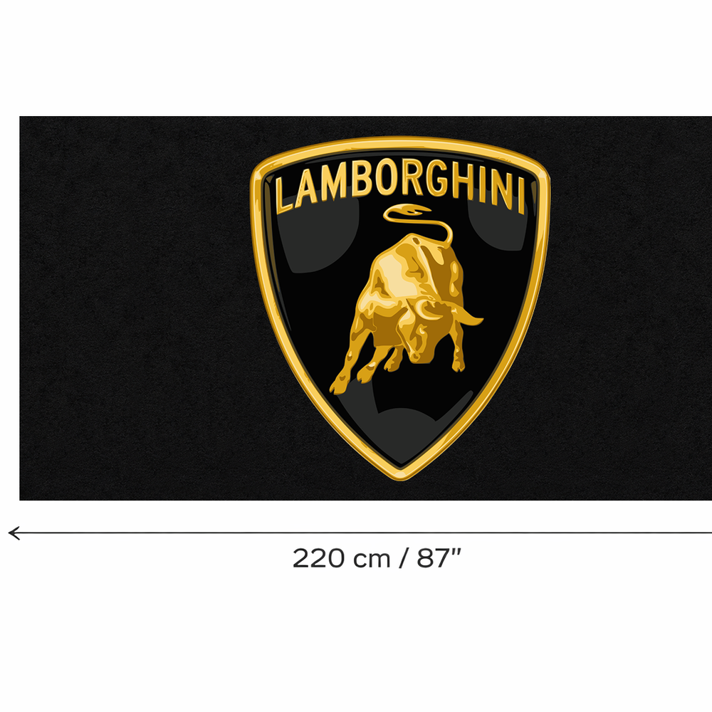 Lamborghini Luxury Logo Rug and Display Mat Garage, Home, Office, Showroom Floor Decor, 60x87 in / 150x220 cm