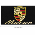 Porsche Macan Luxury Logo Rug and Display Mat Garage, Home, Office, Showroom Floor Decor, 60x87 in / 150x220 cm - 7