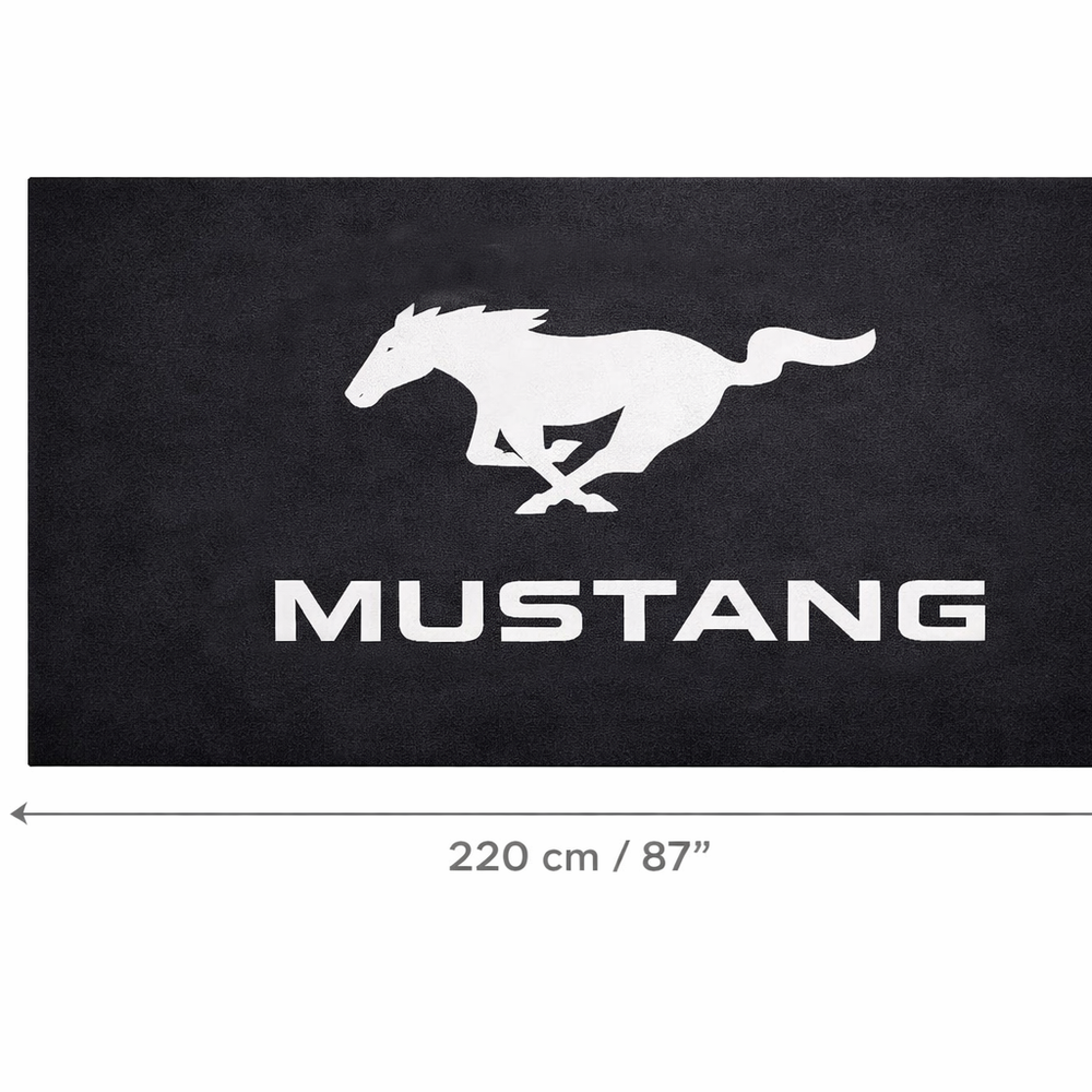 Mustang Luxury Logo Rug and Display Mat Garage, Home, Office, Showroom Floor Decor, 60x87 in / 150x220 cm