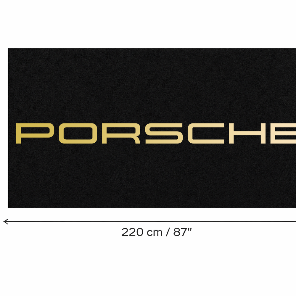 Porsche Text Luxury Logo Rug and Display Mat Garage, Home, Office, Showroom Floor Decor, 60x87 in / 150x220 cm
