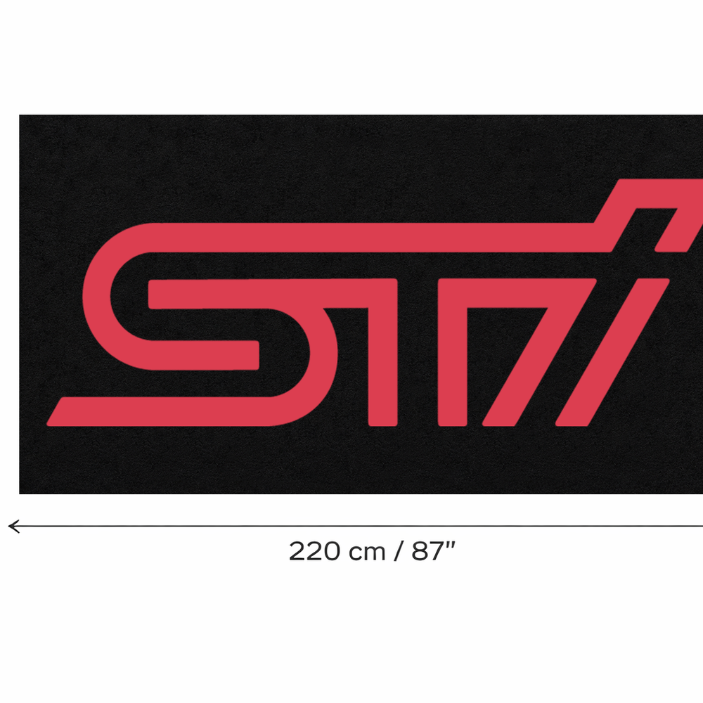 Subaru STI Luxury Logo Rug and Display Mat Garage, Home, Office, Showroom Floor Decor, 60x87 in / 150x220 cm