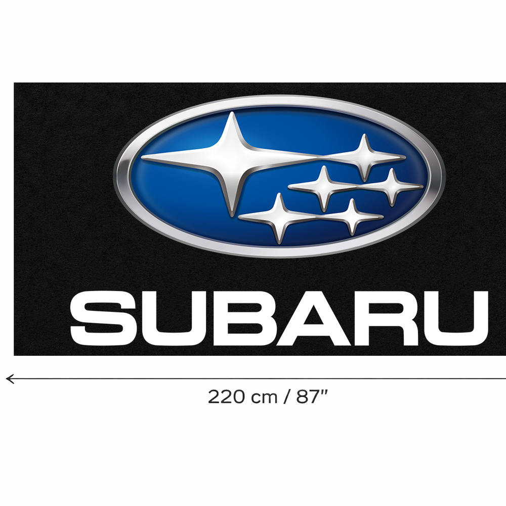 Subaru Luxury Logo Rug and Display Mat Garage, Home, Office, Showroom Floor Decor, 60x87 in / 150x220 cm