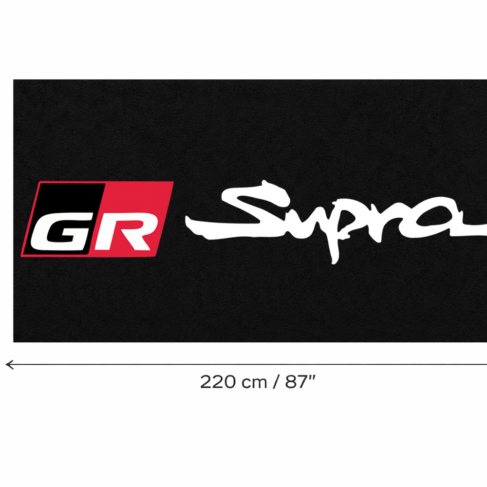 Toyota GR SUPRA Luxury Logo Rug and Display Mat Garage, Home, Office, Showroom Floor Decor, 60x87 in / 150x220 cm
